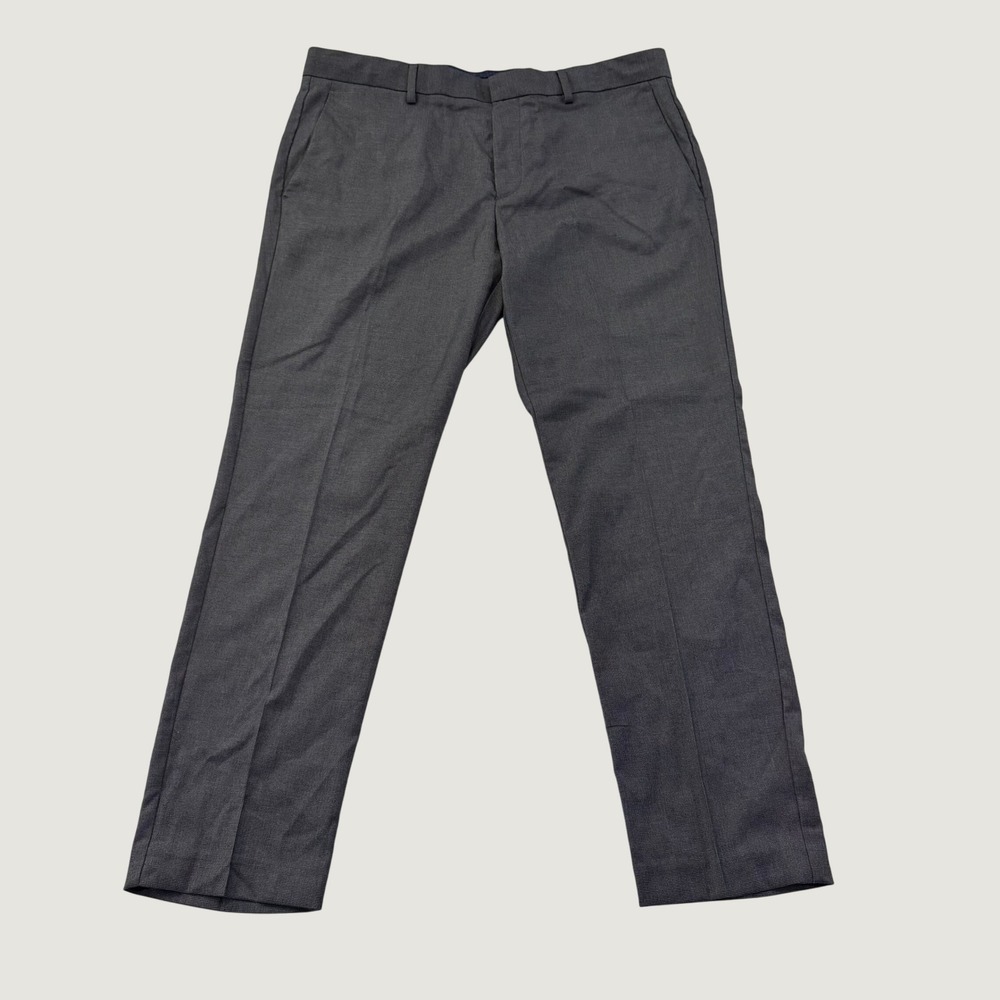 Perry Ellis Portfolio Dress Pants Mens 36x30 Gray Very Slim Fit Stretch NWT